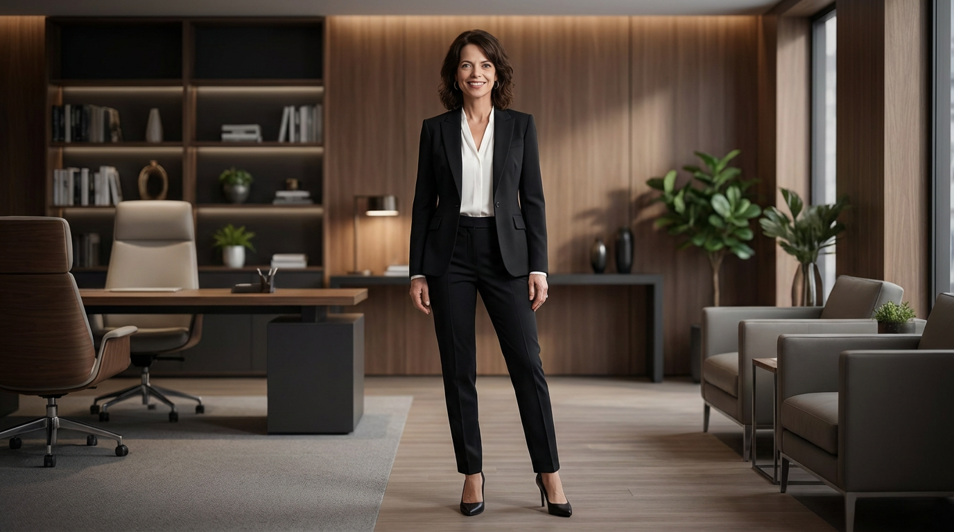 Premium Wollanzug Schwarz